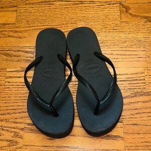 Havaianas black platform Flip Flops